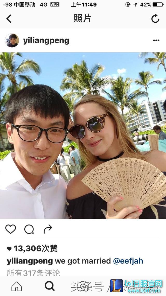 RNG最好的&ldquo;队友&rdquo;大师兄暂离赛场，原来是和拳头的主持结婚了